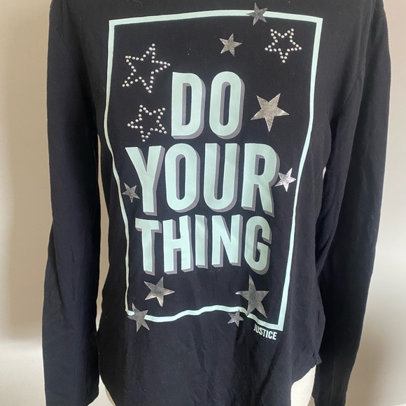 Justice Active Black Long Sleeve Shirt - Picture 1 of 3